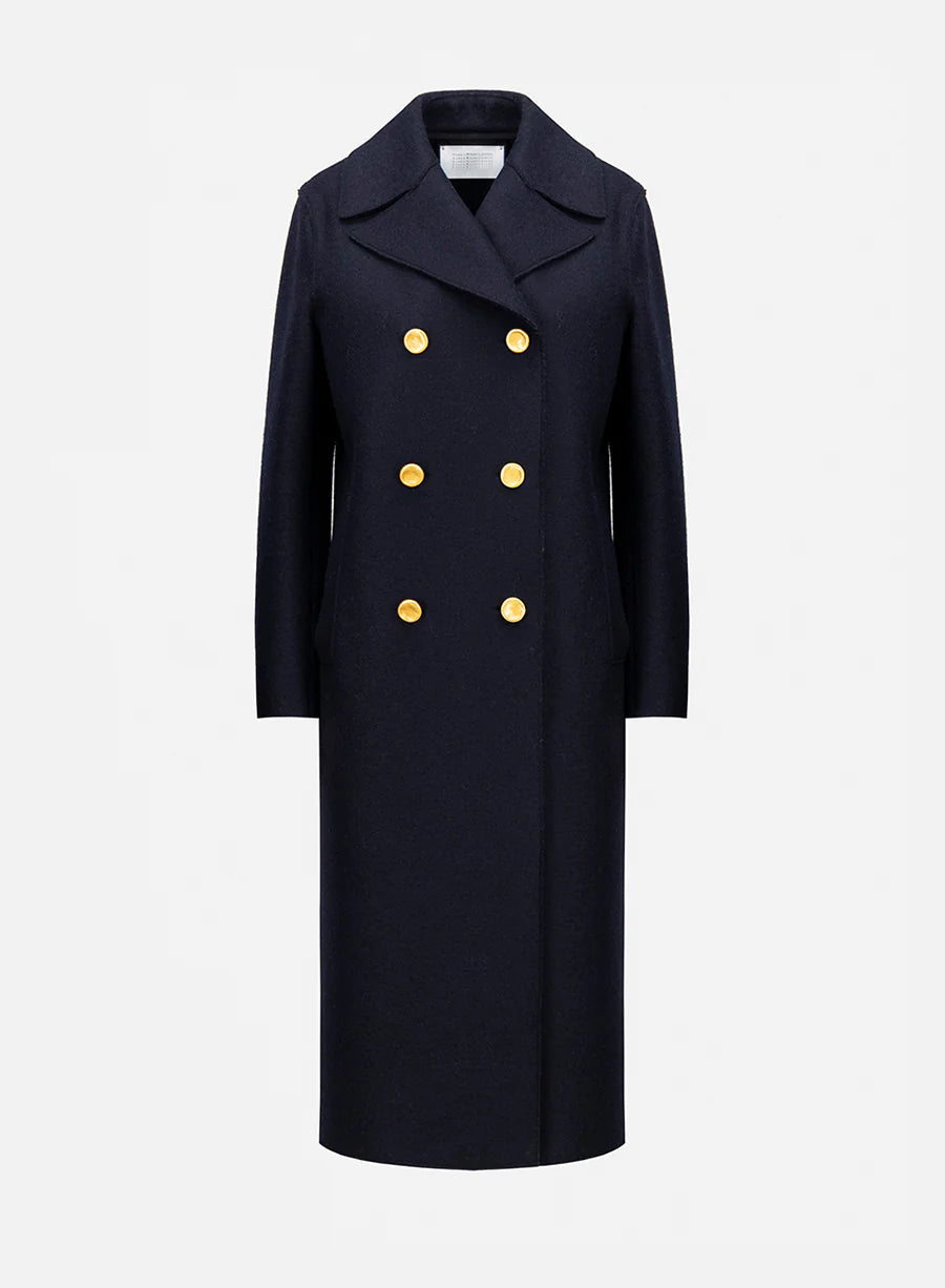 コート Harris Wharf London COAT (A1275MLK 120) Military coat in pressed wool - Harris Wharf London .com