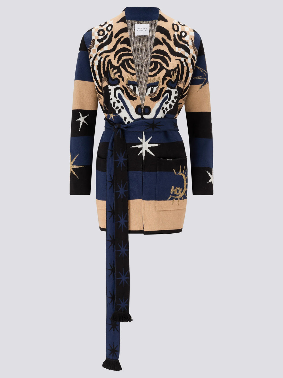 Tiger stripe cardigan top